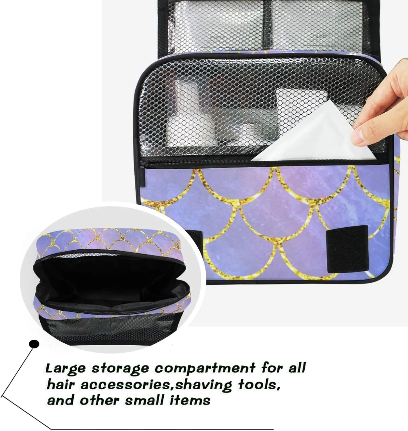 Hanging Travel Toiletry Bag Kit Makeup Case Cosmetics Organizer for Men Women
