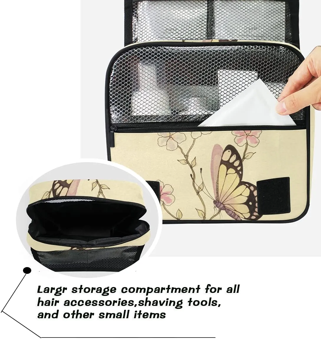 Hanging Travel Toiletry Bag Kit Makeup Case Cosmetics Organizer for Men Women