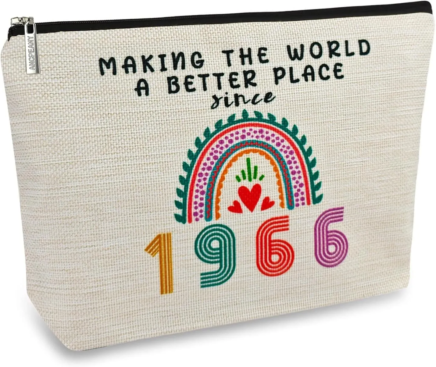 Happy 59th Birthday Gifts for Women Makeup Bag, Funny 1966 59 Year Old Birthday Decorations Gift Ideas for Grandma, Mom, Her, Wife, Sister, Aunt, Small Cosmetic Travel Bags for Mothers Day, Christmas