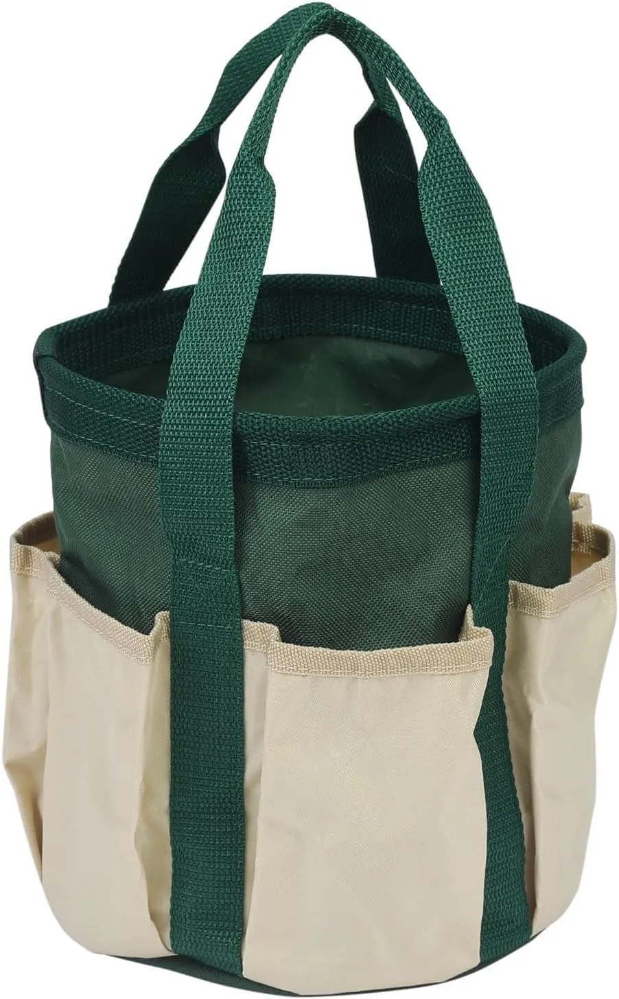 HARFINGTON Garden Tool Bag 7.5" x 8.3" Small Oxford Waterproof with Pockets Garden Tote Bag Gardening Plant Tool Organizer Storage Carrier Store for Outdoor Women Men, Dark Green