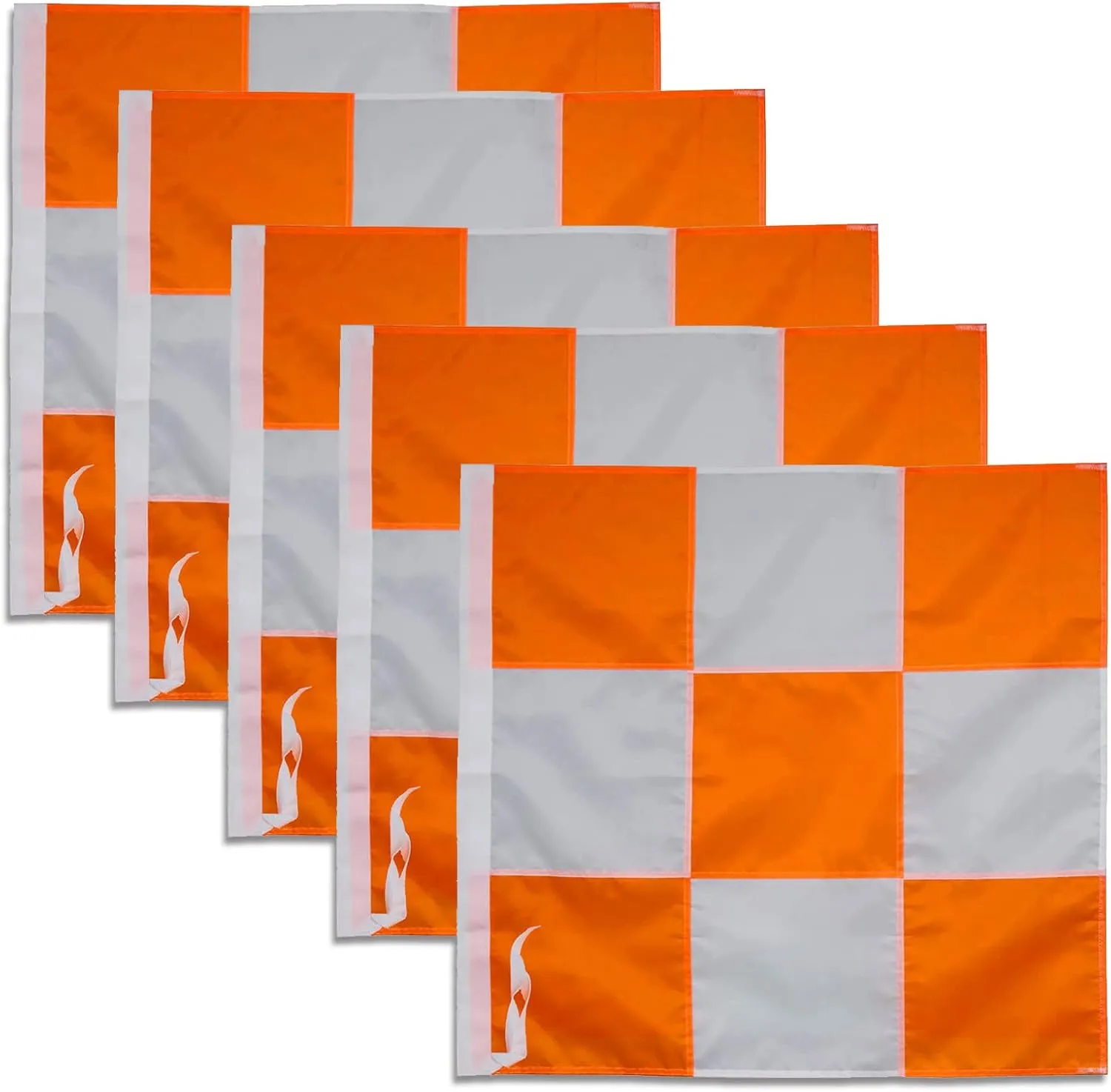 Heavy Duty Airport Flag Orange and White 36 x 36 Inch With Rope- Longest Lasting Oxford Nylon 210D | Airfield Vehicle Safety Flags Decoration Gift Yard House Banner