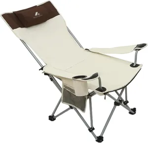Heavy Duty Camping Chair Folding Reclining Lounge ChairHeavy Duty Supports 280 Lbs Suitable for Outdoor Activities, Hiking, Camping, Picnic Camping Chair with Portable Storage Bag