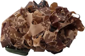 Heavy-Duty Desert Camo Netting, Waterproof & UV-Proof for Camping, Hunting Blinds, Jungle Shelter, Customizable
