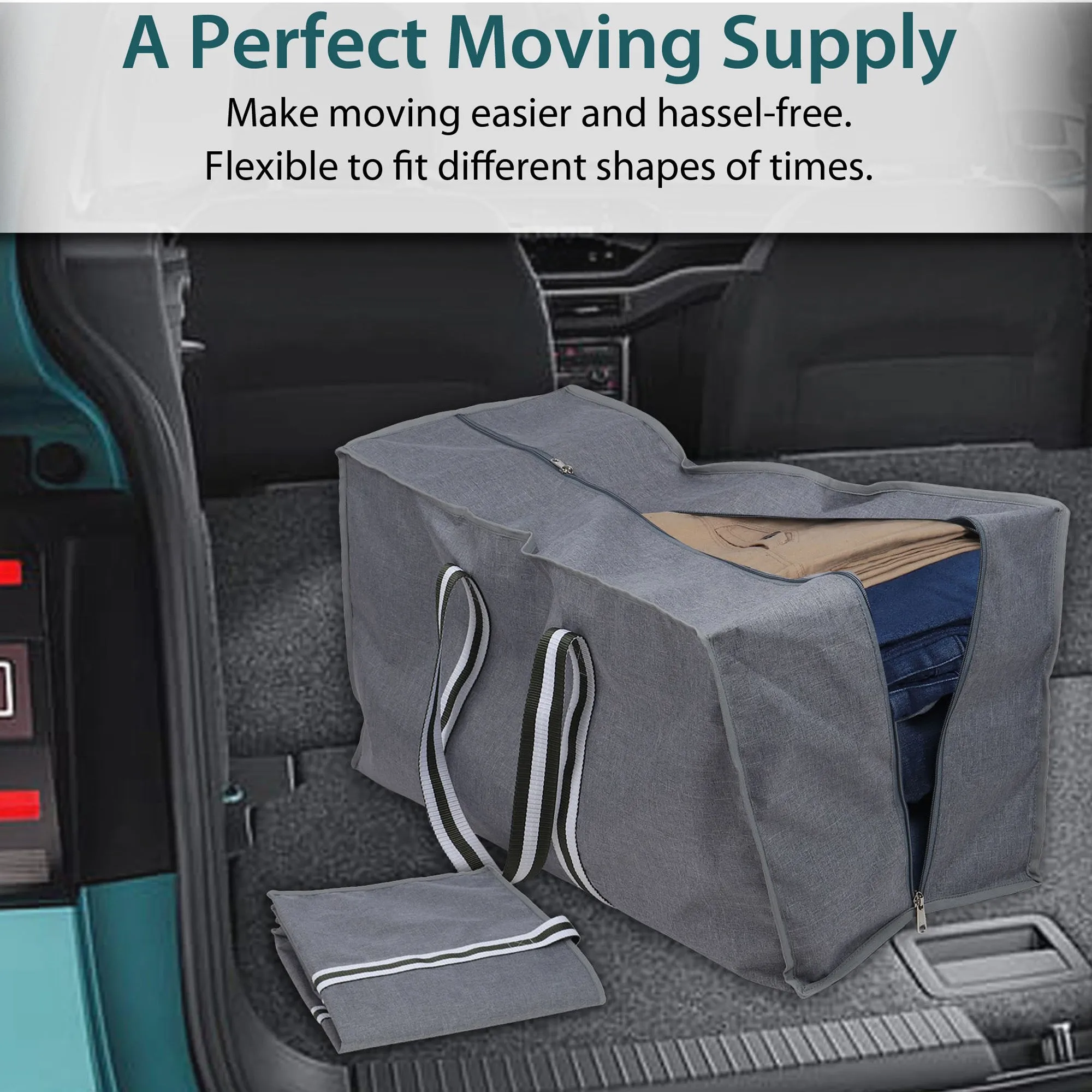 Heavy Duty Extra Large Storage Bag Blanket Clothes Organizer- Double R Bags