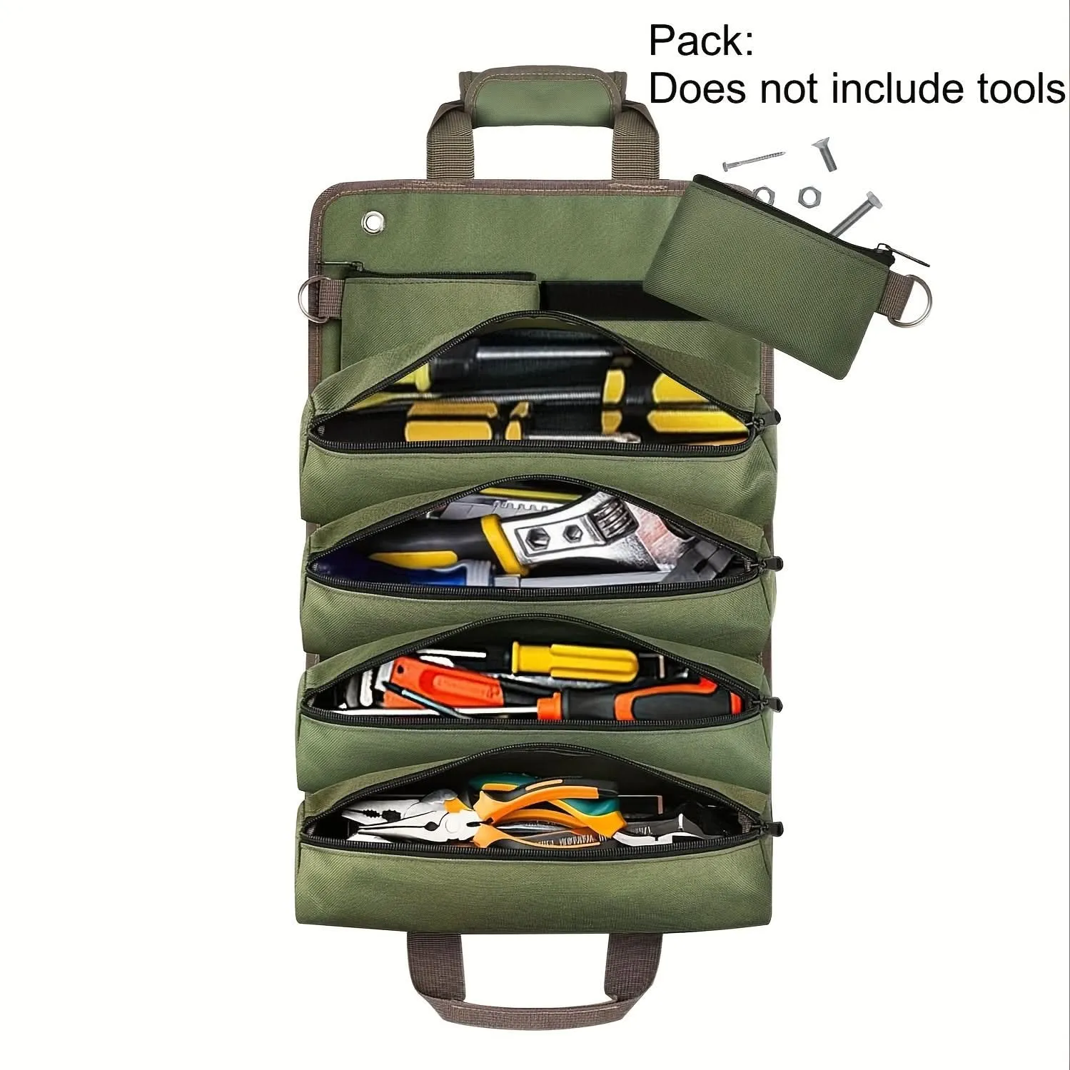Heavy Duty Roll-Up Tool Bag with Pouches