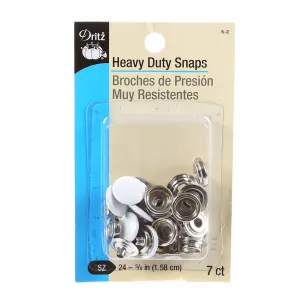 Heavy Duty Snaps 7ct White # 5-2  Sku: 615