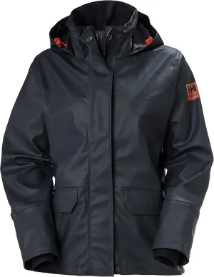 Helly-Hansen Women's Luna/Gale Waterproof Rain Jacket with Adjustable Packable Hood in Collar, Pockets, and Neoprene Cuffs