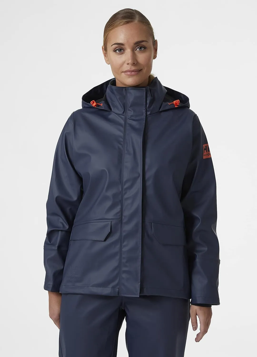 Helly-Hansen Women's Luna/Gale Waterproof Rain Jacket with Adjustable Packable Hood in Collar, Pockets, and Neoprene Cuffs