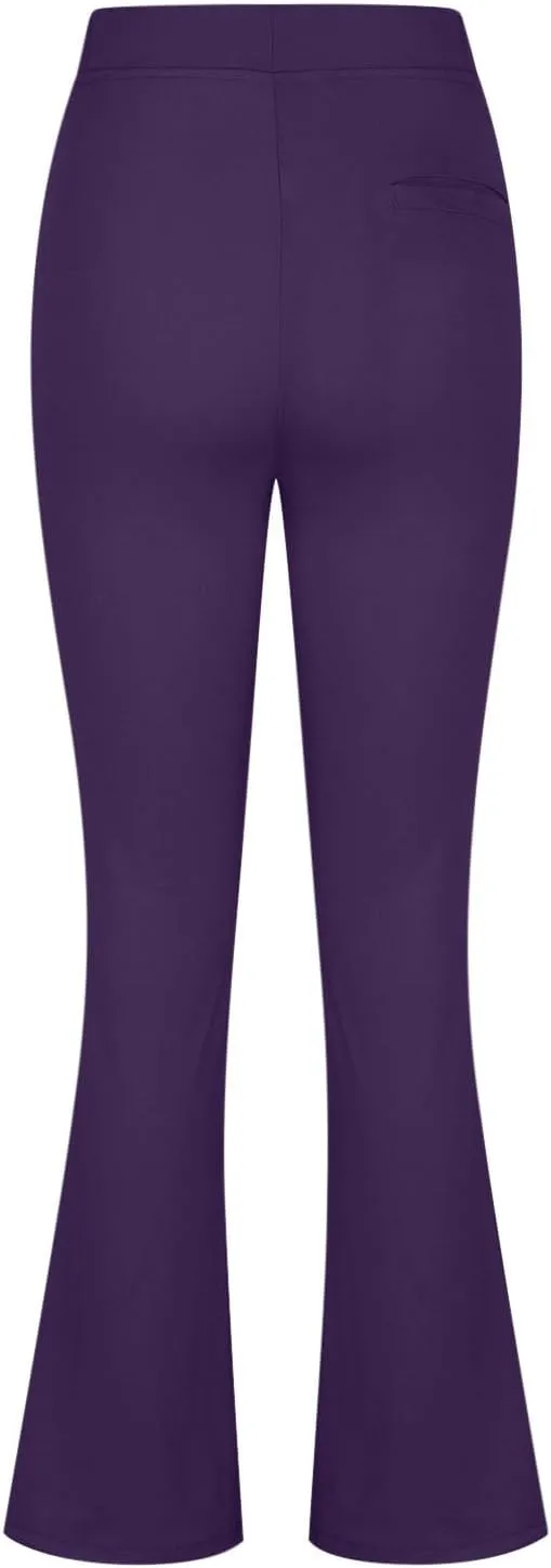 HGps8w Pull On Dress Pants for Women with Pockets, Business Casual High Waisted Stretchy Bootcut/Straight Work Pants