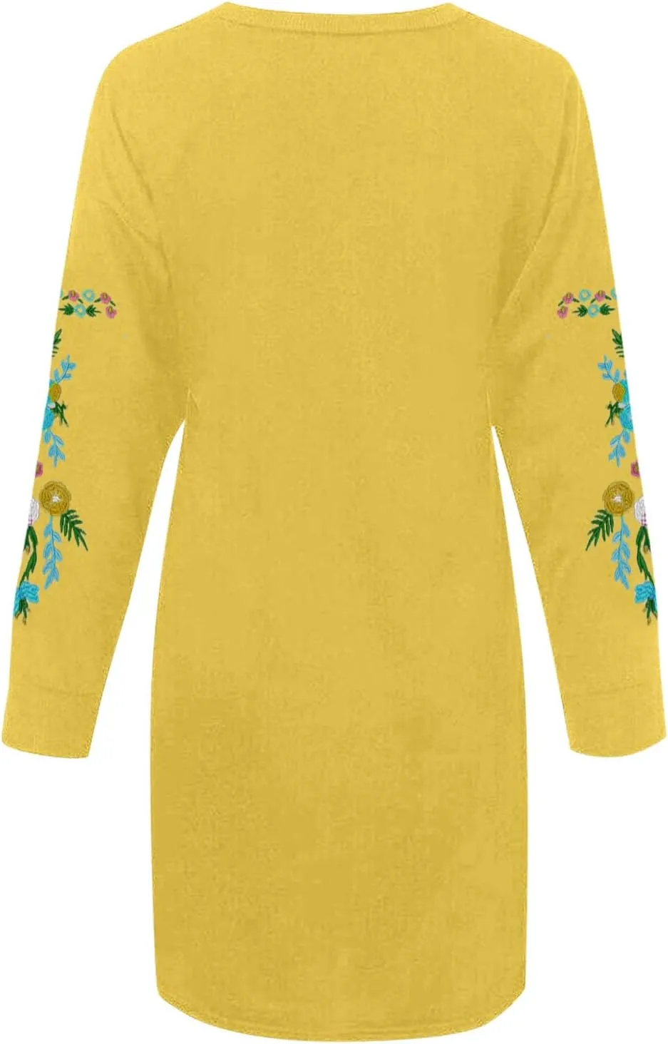 Holiday Party Dresses for Women 2024 Winter Fall Long Sleeve Crewneck Sweatshirt Dress Casual Aztec Ethnic Mini Dress