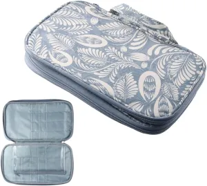 HomeSoGood Portable Knitting Needles Case,Travel Crochet Hooks Holder with Handle Empty Zipper Crochet Hook Storage Bag Organizer for DIY Craft Knitting Accessories