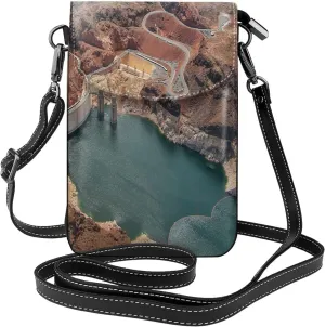 Hoover Dam Rial Women Small Crossbody Cell Phone Purse Leather Fashion Shoulder Bag With Shoulder Strap