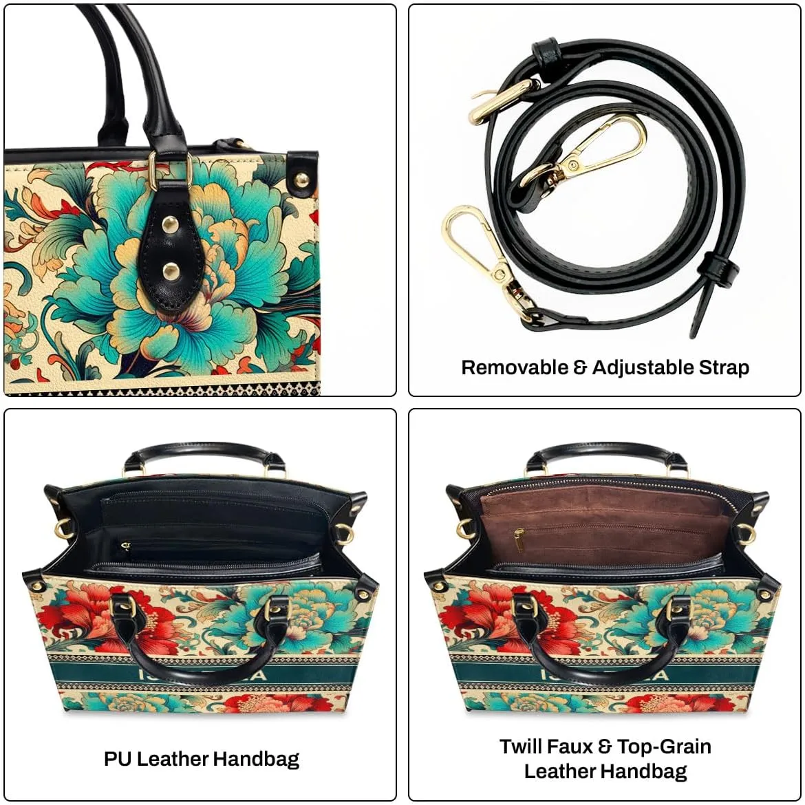 Horoscope - Personalized Leather Handbag For Women, Bohemian, Zodiac, Birthday Gifts - Mothers Day Gifts For Women