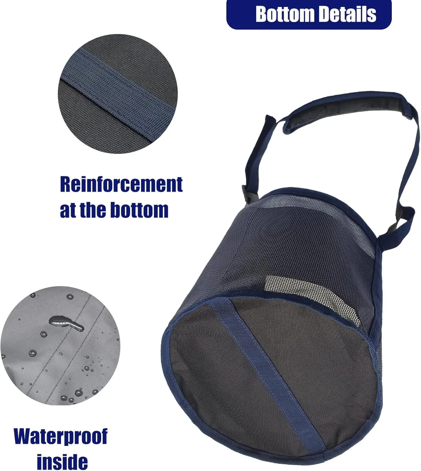 Horse Feed Bag for Grain - Heavy Duty Mesh Horse Feeder with Adjustable Strap,Comfort Neck Pad,Nose Pad and Waterproof Bottom Horse Muzzle Feed Bag(Medium,2pink)