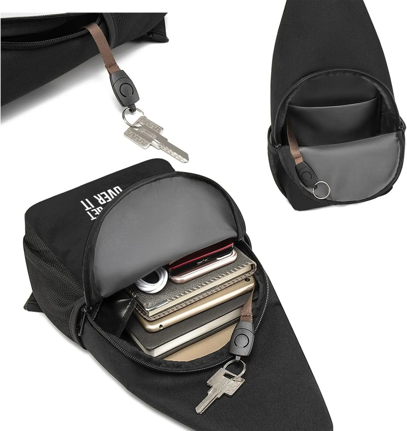 Horse Horseback Riding Jump Just Get Over It Unisex Chest Bag Lightweight Crossbody Shoulder Bag Travel Pocket