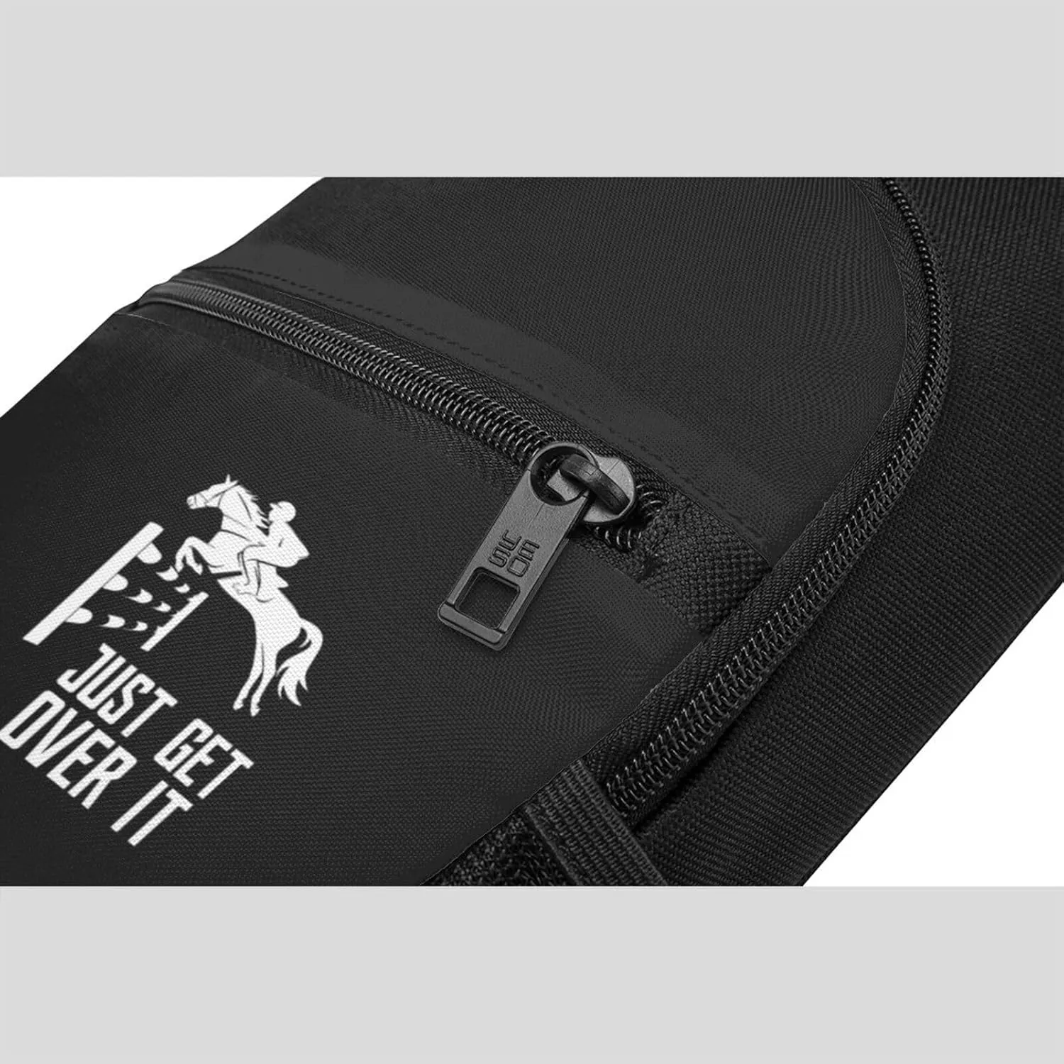 Horse Horseback Riding Jump Just Get Over It Unisex Chest Bag Lightweight Crossbody Shoulder Bag Travel Pocket