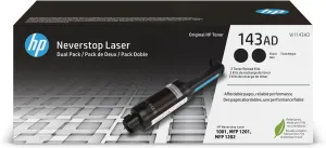 HP 143AD | W1143AD | Toner | Black Reload Kit | 2 Pack