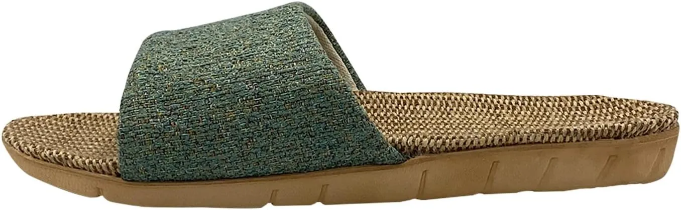 Hwayslon Fashion Unisex Linen Summer Skidproof Indoor Slippers