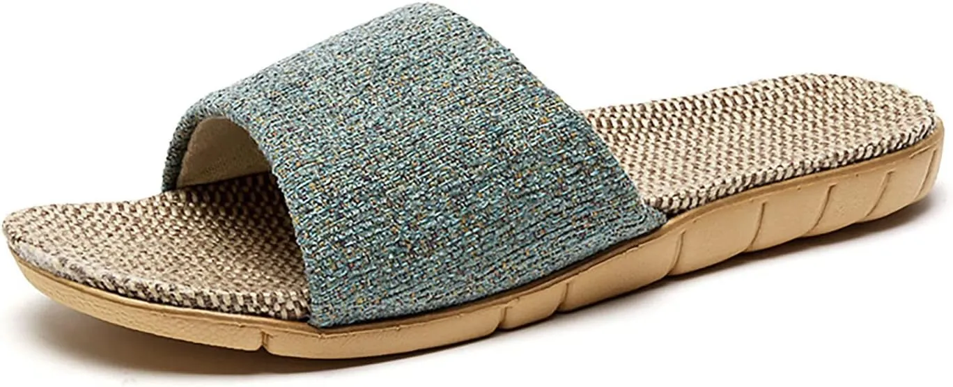 Hwayslon Fashion Unisex Linen Summer Skidproof Indoor Slippers