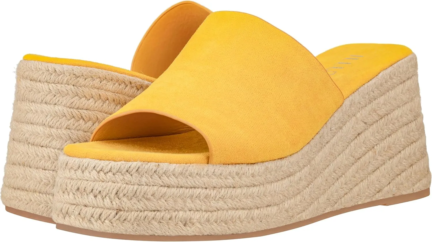 ILLUDE Women's Wedge Sandal Espadrille Platform Slip On Open Toe Wedge Heel Sandals