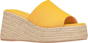 ILLUDE Women's Wedge Sandal Espadrille Platform Slip On Open Toe Wedge Heel Sandals