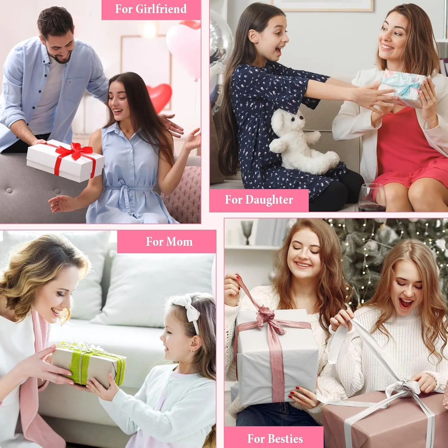 Initial Makeup Bag Large Capacity Travel Cosmetic Bag for Women PU Leather Open Flat Toiletry Bag with Handle and Divider Personalized Gifts for Women (Pink B)