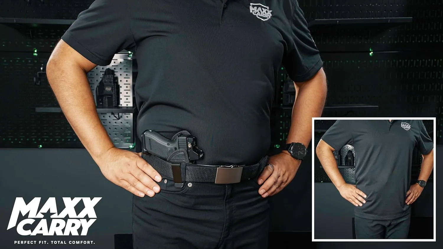 IWB Gun Holster, Universal Soft Leatherette, Optic Ready Fits: CZ P10, P07, 75S, G 30, 30S, H&K VP 9/40, SIG P320X Carry & Compact, XDM 3.8", S&W SD VE, Walther CCP, PK380