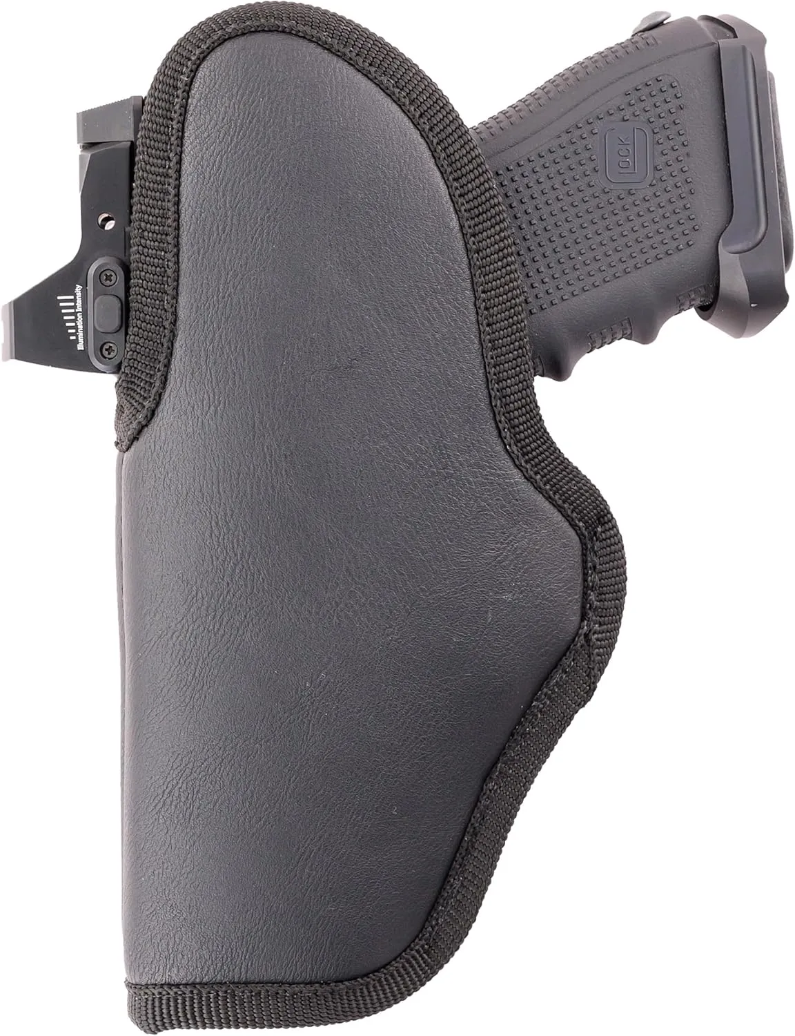 IWB Gun Holster, Universal Soft Leatherette, Optic Ready Fits: CZ P10, P07, 75S, G 30, 30S, H&K VP 9/40, SIG P320X Carry & Compact, XDM 3.8", S&W SD VE, Walther CCP, PK380