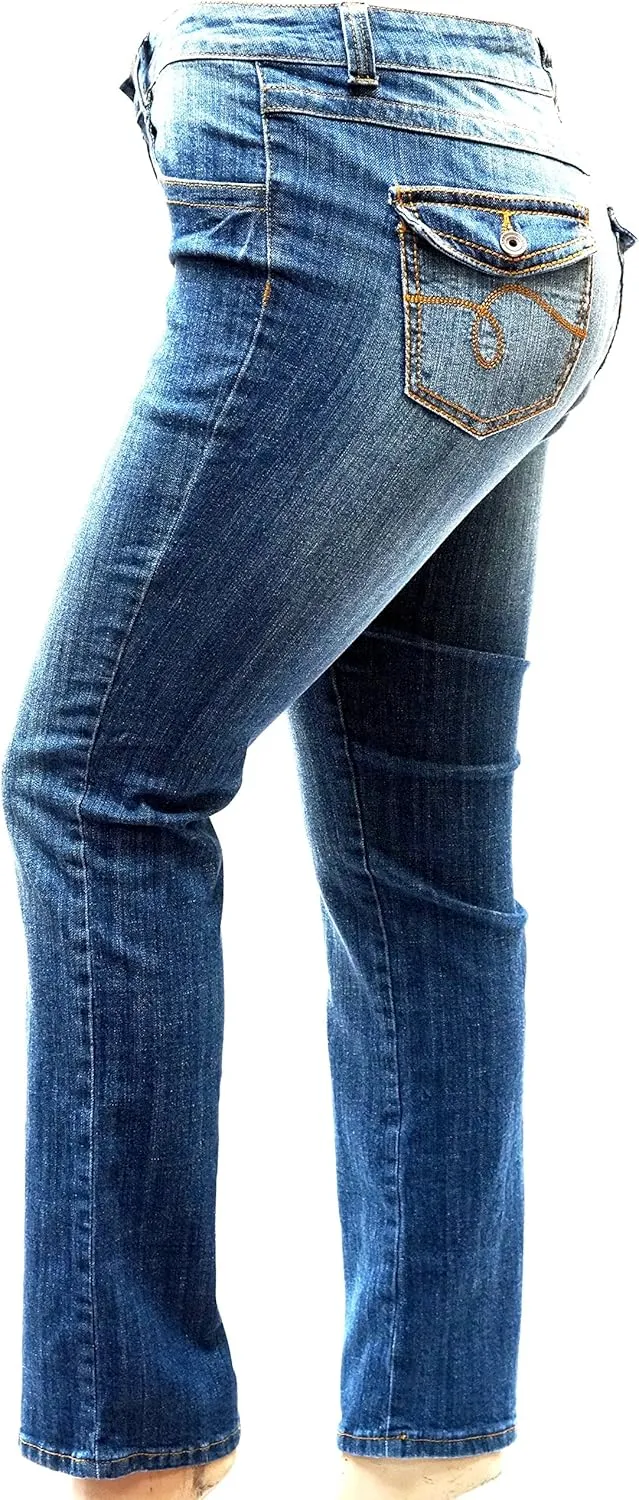 Jack David Y&F Womens Plus Size Curvy Stretch Relaxed Fit Straight/Skinny/Bootcut Denim Jeans Pants