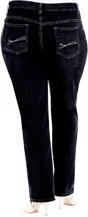 Jack David Y&F Womens Plus Size Curvy Stretch Relaxed Fit Straight/Skinny/Bootcut Denim Jeans Pants