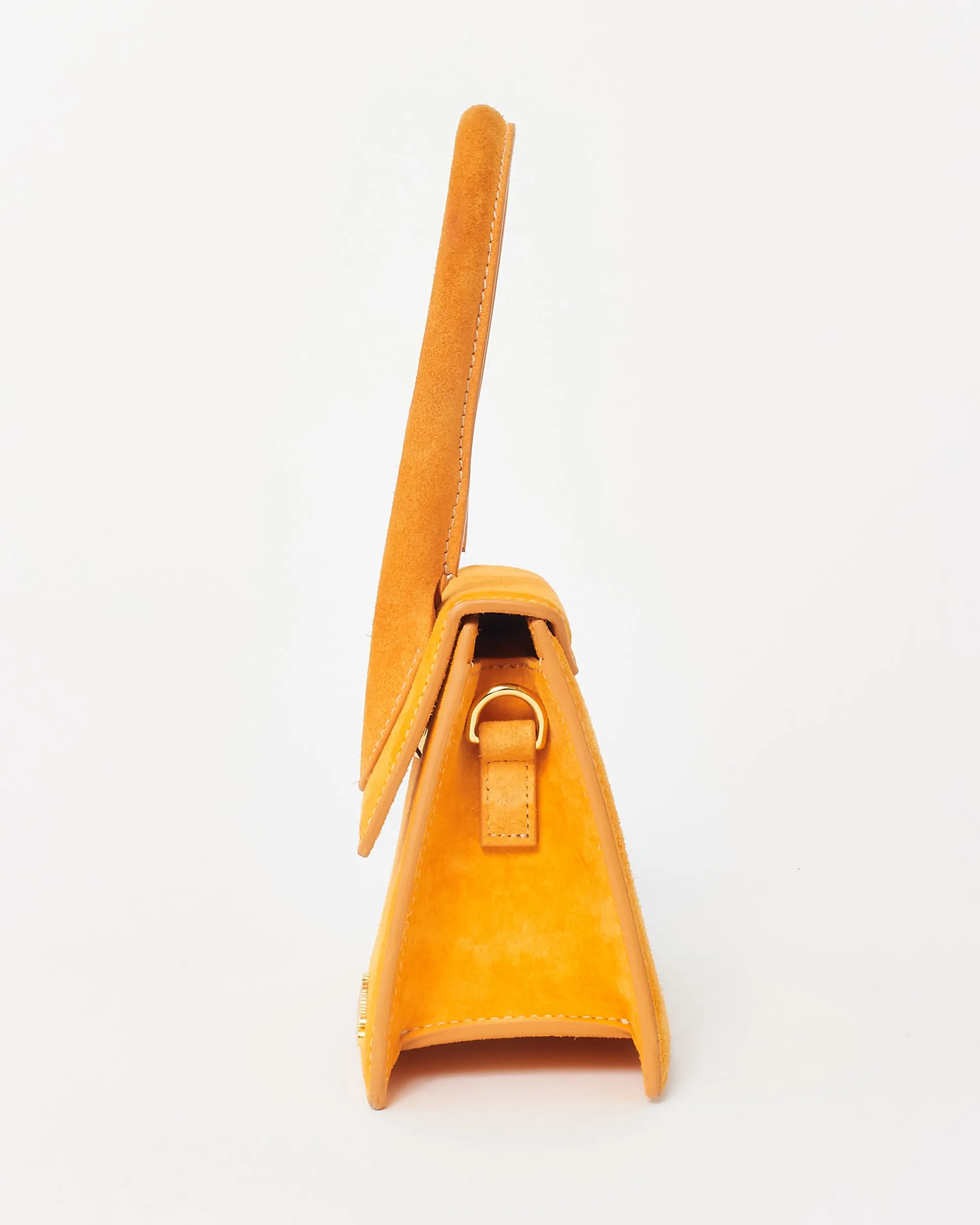 Jacquemus Orange Tan Suede Moyen Le Chiquito Crossbody Bag