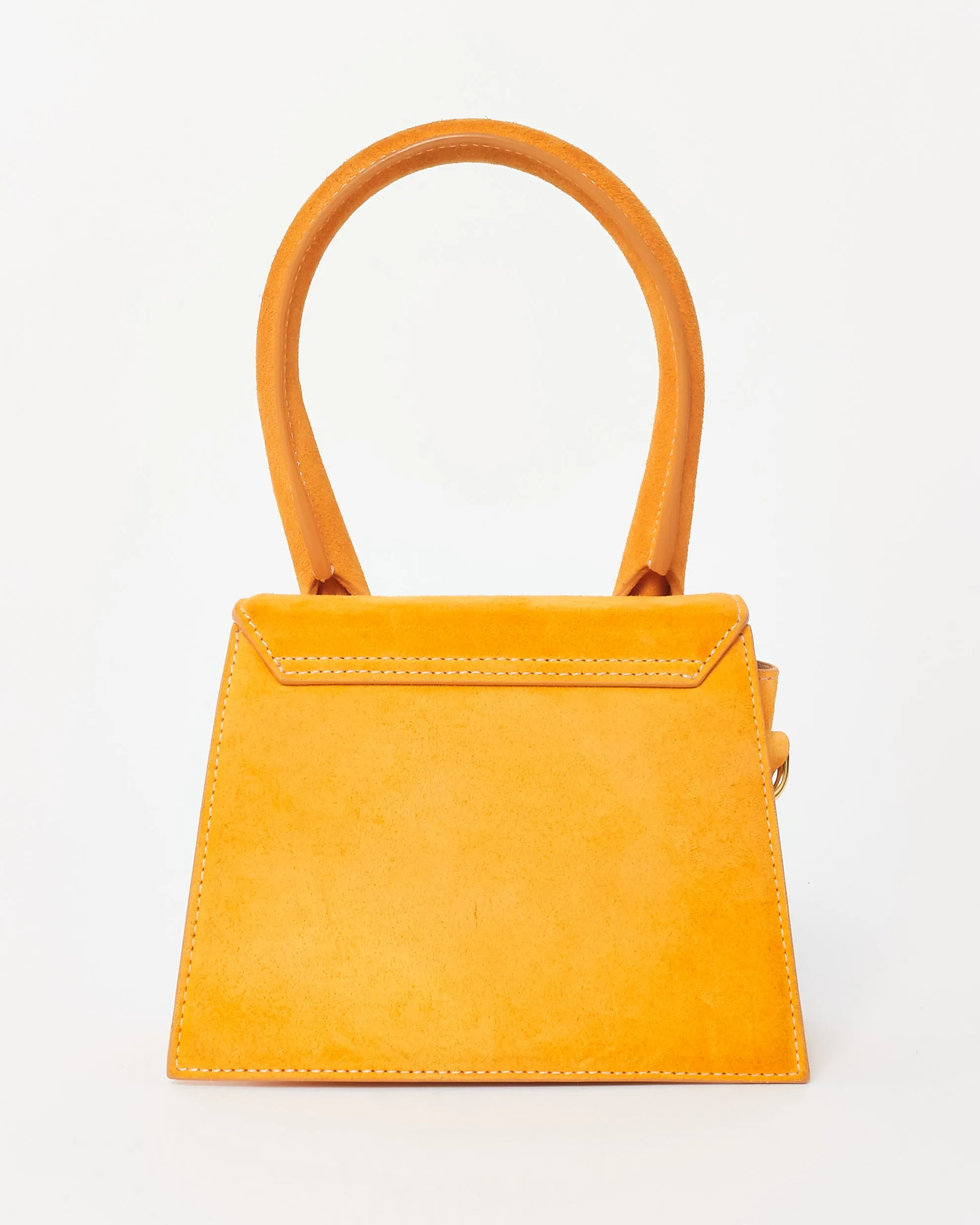 Jacquemus Orange Tan Suede Moyen Le Chiquito Crossbody Bag