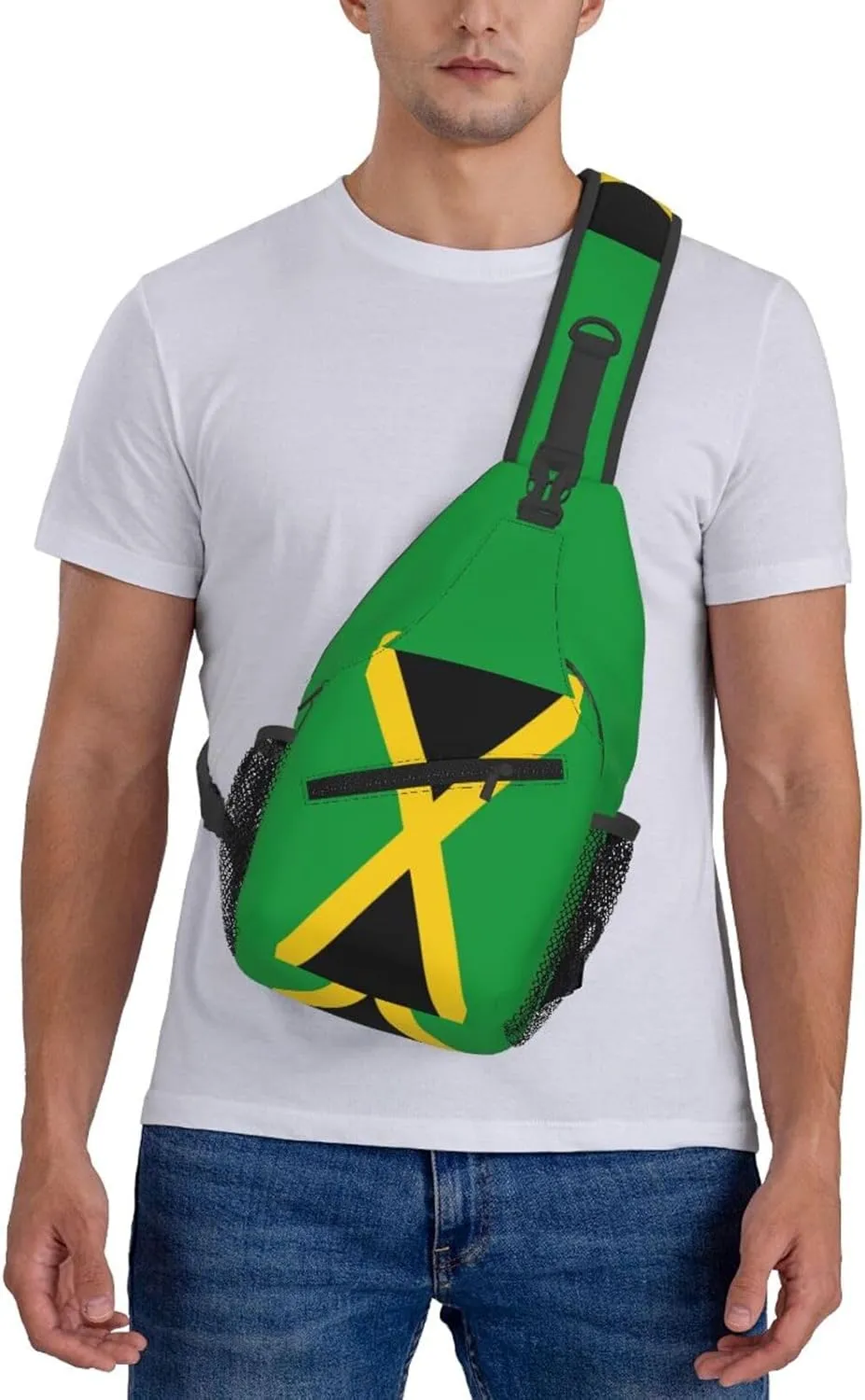 Jamaica Crossbody Bag Jamaica Flag Shoulder Bag Backpack Jamaican Sling Bag Jamaican Chest Casual Daypack Bag