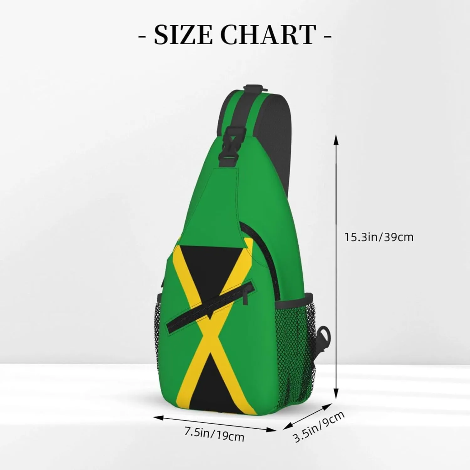 Jamaica Crossbody Bag Jamaica Flag Shoulder Bag Backpack Jamaican Sling Bag Jamaican Chest Casual Daypack Bag