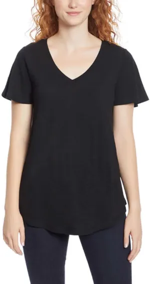 Jessica Simpson Women's Carly Flutter Short Sleeve Tee Shirt