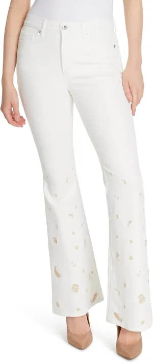 Jessica Simpson Women's Charmed High Rise Fitted Flare Jean Standard