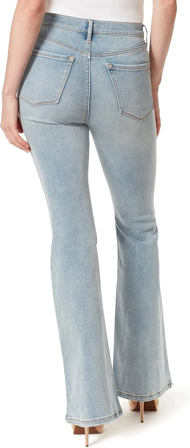 Jessica Simpson Women's Charmed High Rise Fitted Flare Jean Standard
