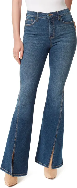 Jessica Simpson Women's Charmed High Rise Fitted Flare Jean Standard