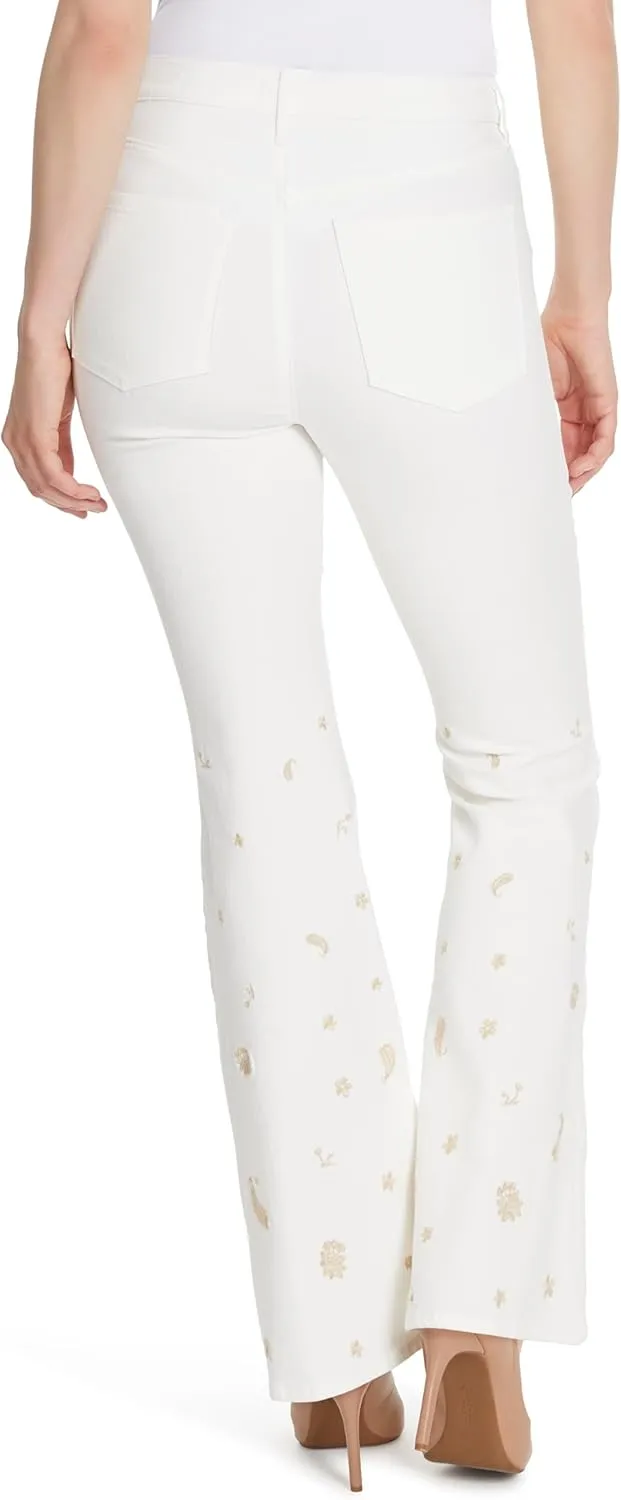Jessica Simpson Women's Charmed High Rise Fitted Flare Jean Standard