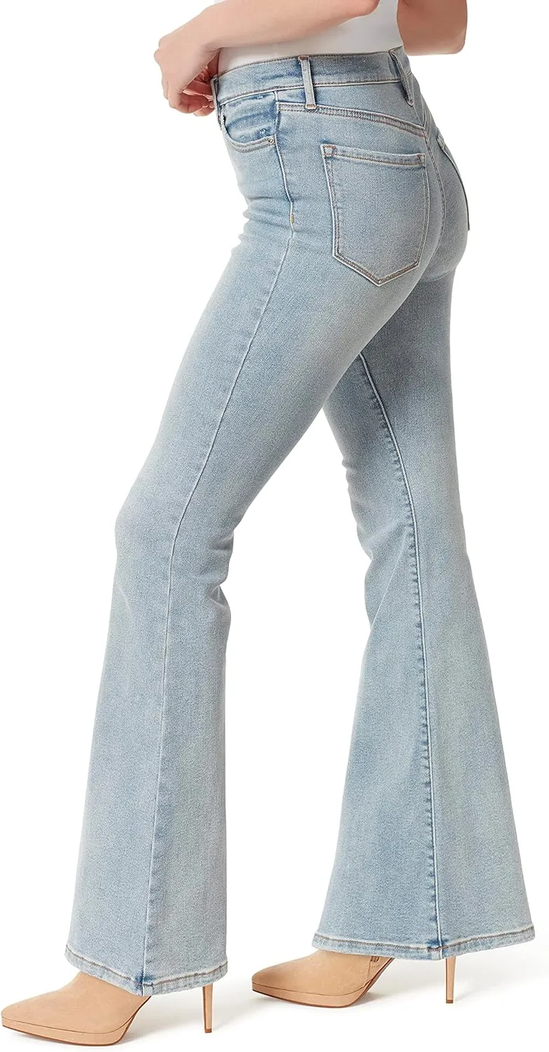 Jessica Simpson Women's Charmed High Rise Fitted Flare Jean Standard