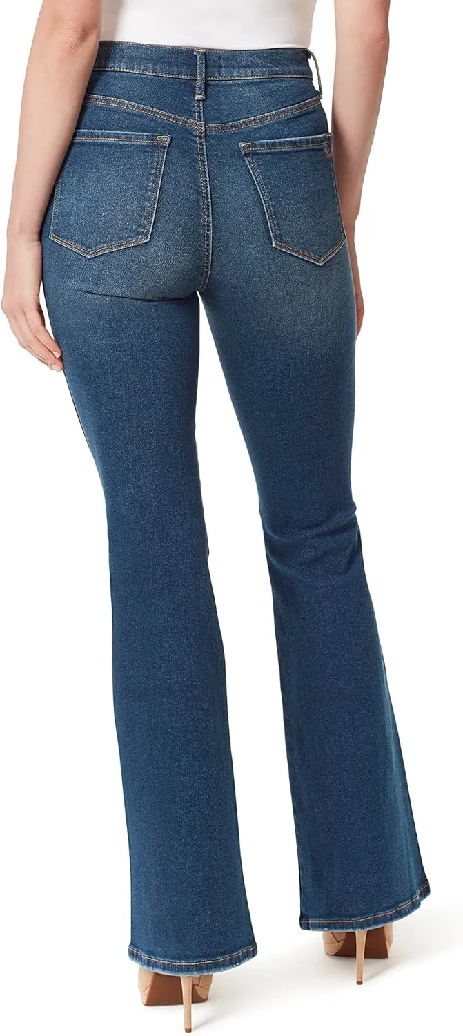 Jessica Simpson Women's Charmed High Rise Fitted Flare Jean Standard