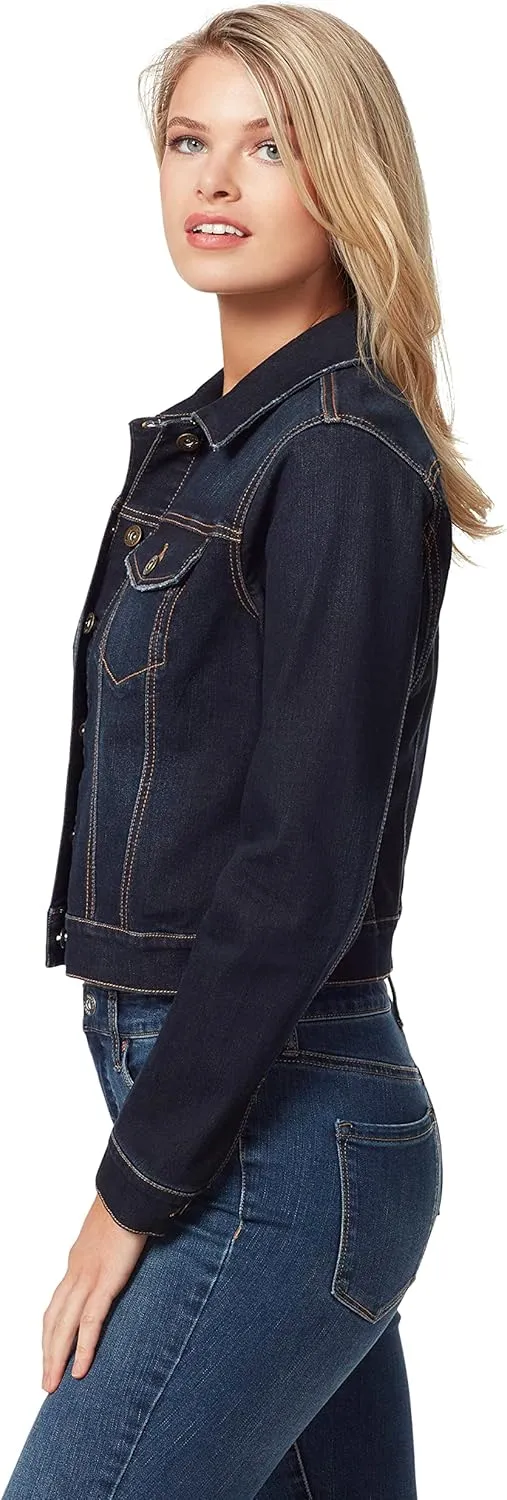 Jessica Simpson Womens Plus Denim Stretch Denim Jacket