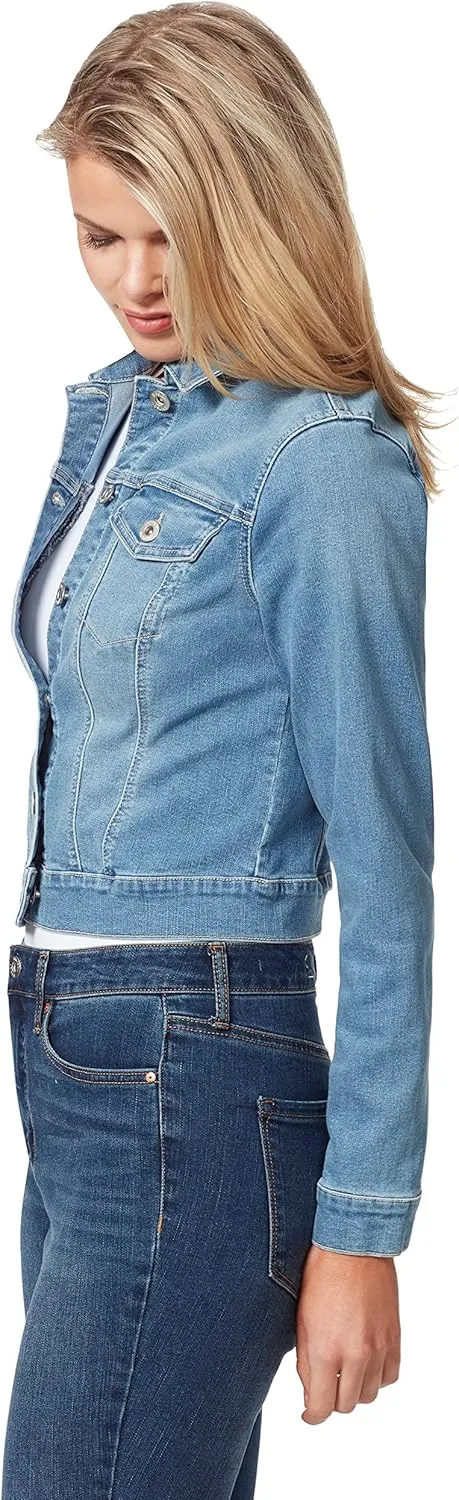 Jessica Simpson Womens Plus Denim Stretch Denim Jacket