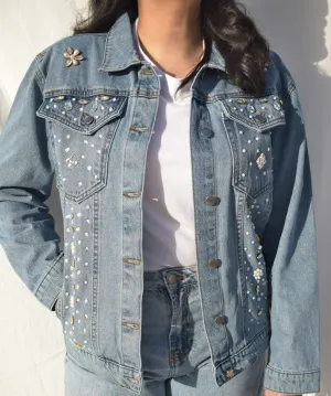 Jeweled Tucker Denim Jacket