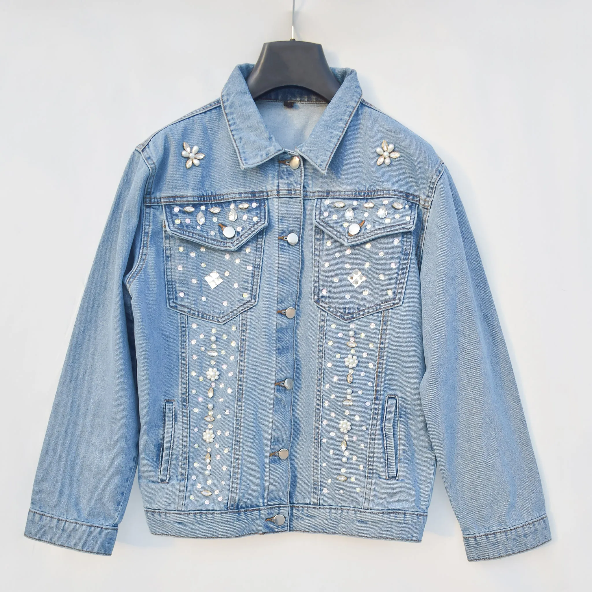 Jeweled Tucker Denim Jacket