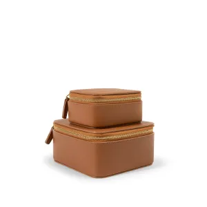 Jewelry Organizer Set Cognac