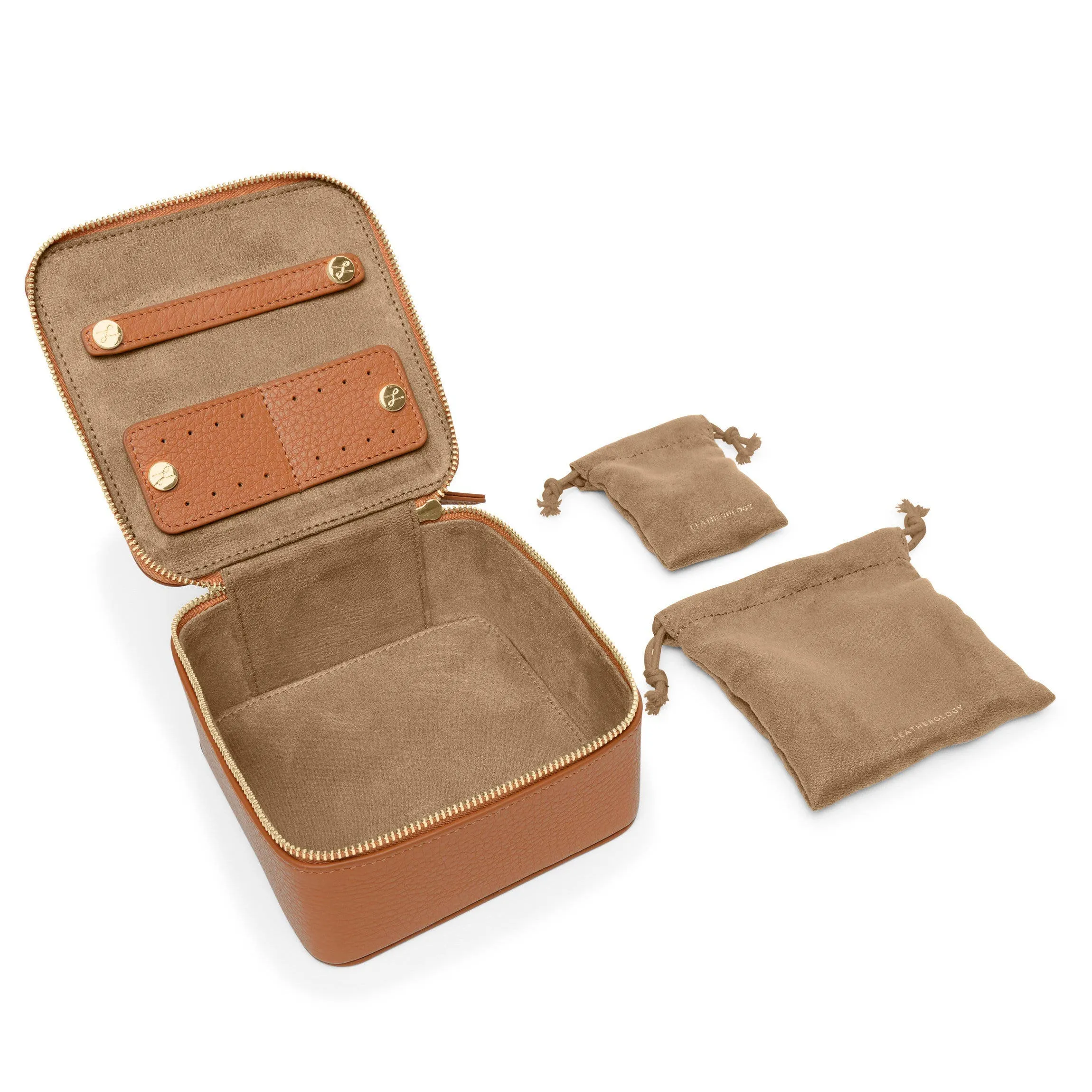 Jewelry Organizer Set Cognac