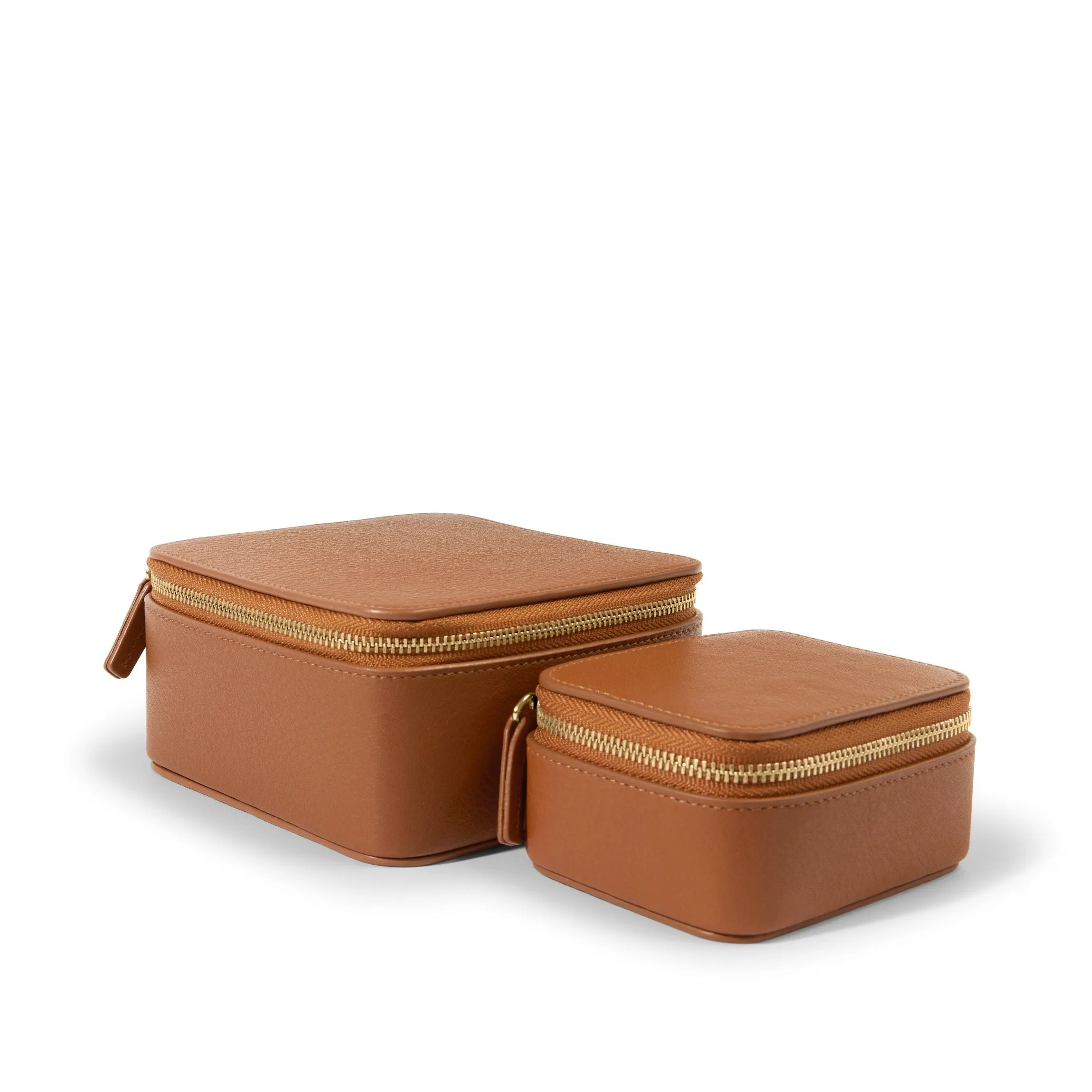 Jewelry Organizer Set Cognac