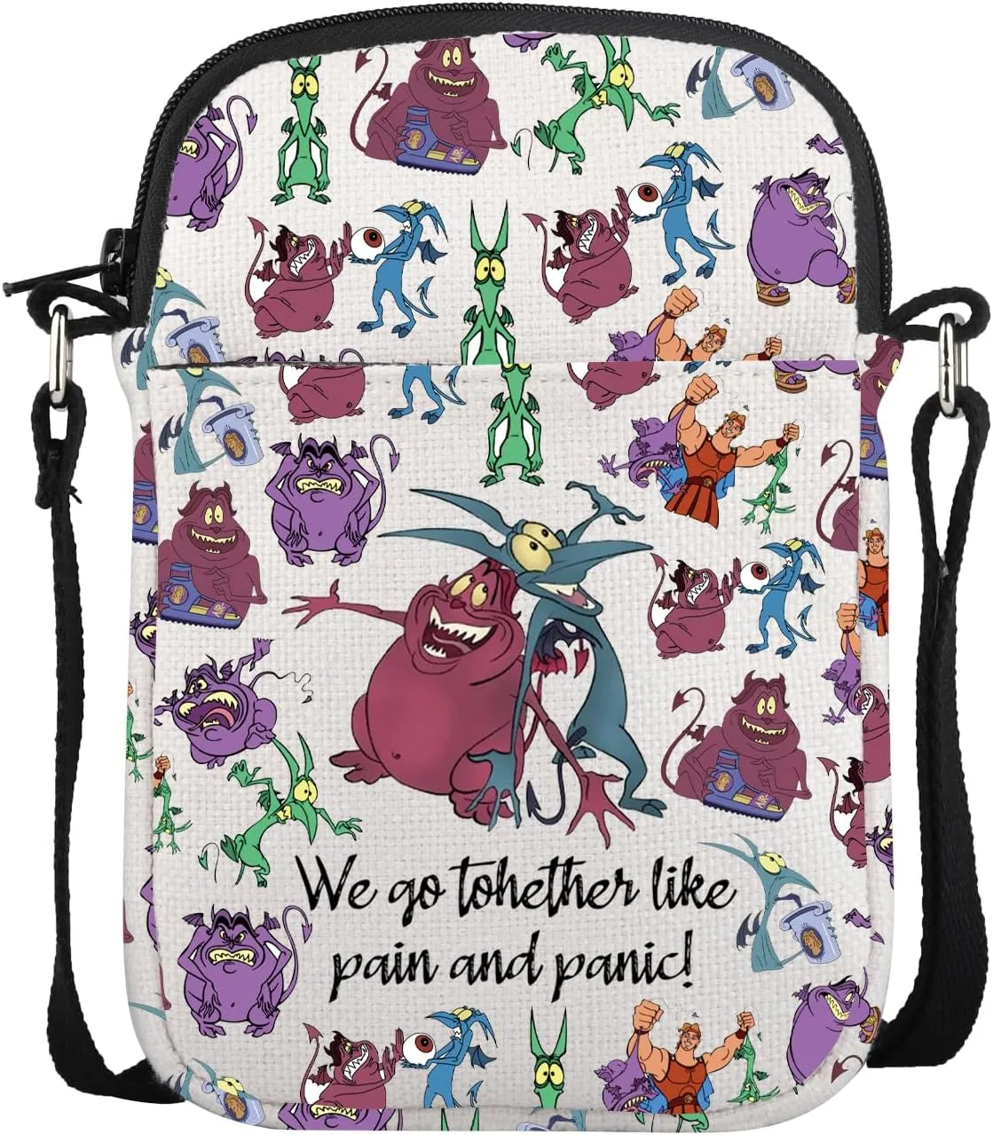 JNIAP Pain And Panic Crossbody Bag Cartoon Movies Characters Lover Gift For Best Friends