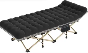 JSEIAJB Portable Folding Camping Cots Heavy Duty Sleeping Cot with Mattress Comfortable Layer Oxford Heavy Duty(D)